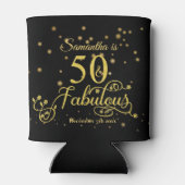 50誕生日50と素晴らしいグリッター星 缶クーラー (裏面)