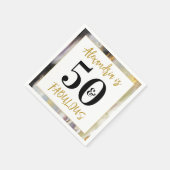 50誕生日50と素晴らしいパーソナライズされたパーティー スタンダードカクテルナプキン (角)