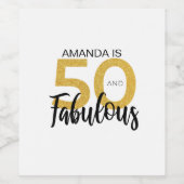 50誕生日50と素晴らしいパーティー ワインラベル (シングルラベル)