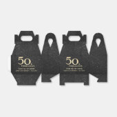 50誕生日50と素晴らしいブラック金ゴールド エレガント フェイバーボックス (折り畳みなし)