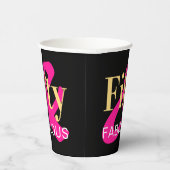 50誕生日50と素晴らしいホットピンクパーティー 紙コップ (右)