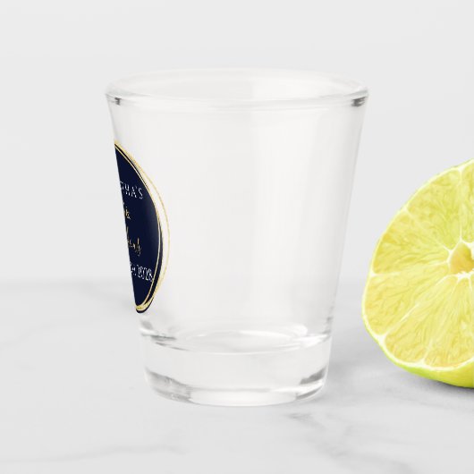 50誕生日50と素晴らしい海軍金ゴールド ショットグラス (右)