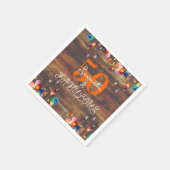 50誕生日50と素晴らしい照明の素朴パーティー スタンダードカクテルナプキン (角)