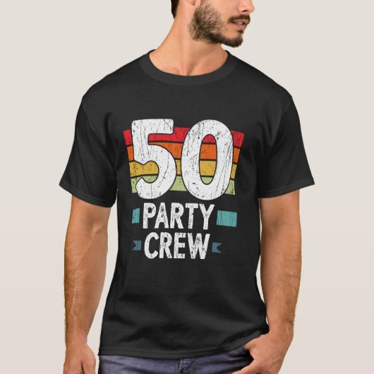 50誕生日50パーティークルー分隊50th Bday Long Sle Tシャツ (正面)