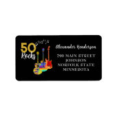 50誕生日50岩石 ラベル (正面)