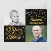 50誕生日50年の制作(その後と今) インビテーションポストカード (正面)
