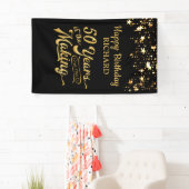 50誕生日50年メイキング・金ゴールド・スターズ 横断幕 (インサイチュ)