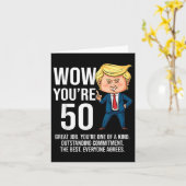 50誕生日50歳トランプおもしろい共和党員 カード (黄色い花)