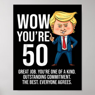 50誕生日50歳トランプおもしろい共和党員 ポスター