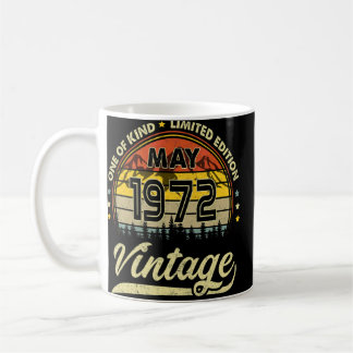 50誕生日50歳生まれレトロ1972年5月 コーヒーマグカップ