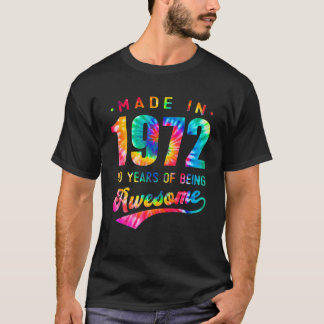 50誕生日50歳絞り染め1972 素晴らし Tシャツ