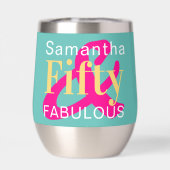 50誕生日50素晴らしいグリーンホットピンクパーティー (背面)