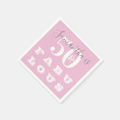 50誕生日50素晴らしいピンクグレー誕生日パーティー スタンダードカクテルナプキン (角)