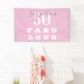 50誕生日50素晴らしいピンクグレー誕生日パーティー 横断幕 (インサイチュ)