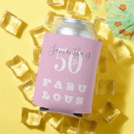 50誕生日50素晴らしいピンクグレー誕生日パーティー 缶クーラー