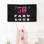 50誕生日50素晴らしいホットピンクの誕生日パーティー 横断幕 (インサイチュ)