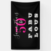 50誕生日50素晴らしいホットピンクの誕生日パーティー 横断幕 (縦)