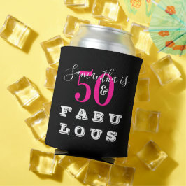 50誕生日50素晴らしいホットピンクの誕生日パーティー 缶クーラー