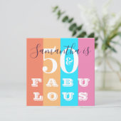 50誕生日50素晴らしいモダンパーティー 招待状 (スタンド正面)