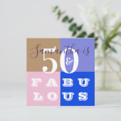 50誕生日50素晴らしいモダン誕生日パーティー 招待状 (スタンド正面)