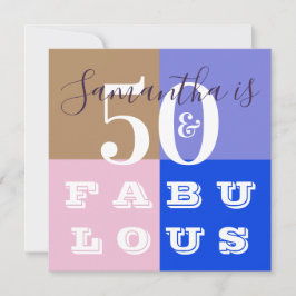 50誕生日50素晴らしいモダン誕生日パーティー 招待状