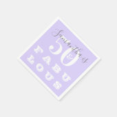 50誕生日50素晴らしい紫の誕生日パーティー スタンダードカクテルナプキン (角)