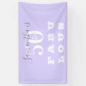 50誕生日50素晴らしい紫の誕生日パーティー 横断幕 (縦)