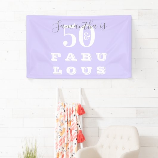 50誕生日50素晴らしい紫の誕生日パーティー 横断幕 (インサイチュ)