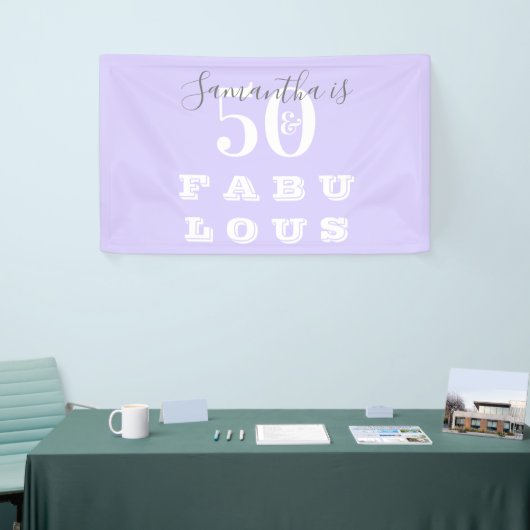 50誕生日50素晴らしい紫の誕生日パーティー 横断幕 (トレードショー)