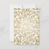 50誕生日50素晴らしい金ゴールド葉の旋回イメージ サンキューカード (裏面)