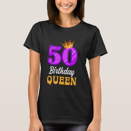 50誕生日50誕生日クイーン50年女性1 Tシャツ (正面)