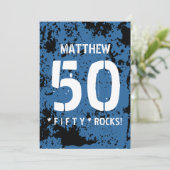 50誕生日50Rocks青パターグランジンF50Z 招待状 (スタンド正面)