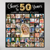 50誕生日51フォトコラージュ応援～40年 ポスター (正面)