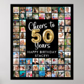 50誕生日69フォトコラージュ応援～50年 ポスター (正面)