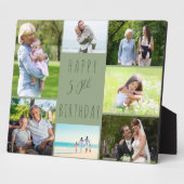 50誕生日7フォトコラージュセージグリーン フォトプラーク (側面)