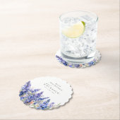 50誕生日7月誕生フラワーラークスパーカスタム ペーパーコースター (インサイチュ)