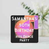 50誕生日80sダンスパーティー誕生日 招待状 (スタンド正面)