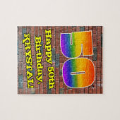 50誕生日:おもしろいグラフィティインスパイアレボン50 ジグソーパズル (横)