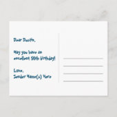 50誕生日:おもしろいハートパターン,レインボー50 ポストカード (裏面)