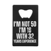 50誕生日 おもしろい クレジットカード栓抜き (正面)