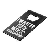 50誕生日 おもしろい クレジットカード栓抜き (正面アングル)