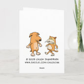 50誕生日:お尻の一蹴り カード (裏面)