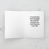 「50誕生日」で犬が悩み始める カード (内部)