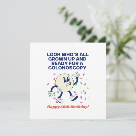 50誕生日 カード (スタンド正面)