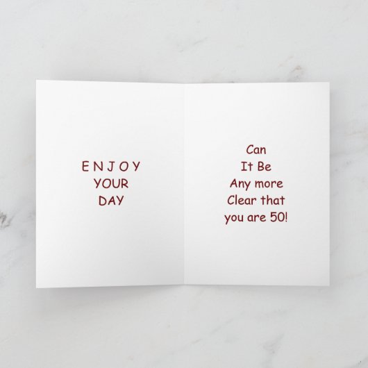 50誕生日! カード (内部)