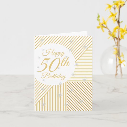 50誕生日 カード (黄色い花)