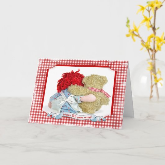 50誕生日 カード (黄色い花)