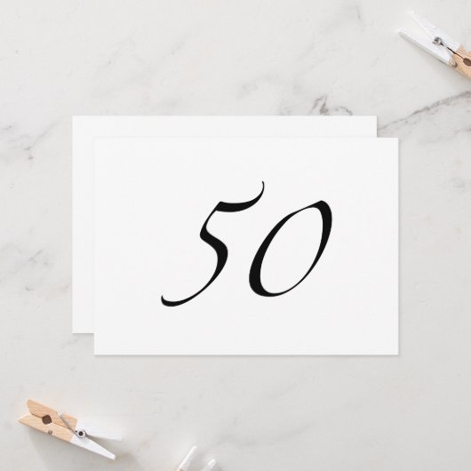 50誕生日 カード (正面/裏面インサイチュ)