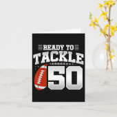 50誕生日 – サッカーの誕生日パーティー – 50th Bir カード (黄色い花)