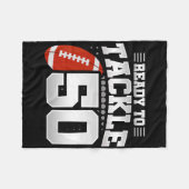 50誕生日 – サッカーの誕生日パーティー – 50th Bir フリースブランケット (正面(横))